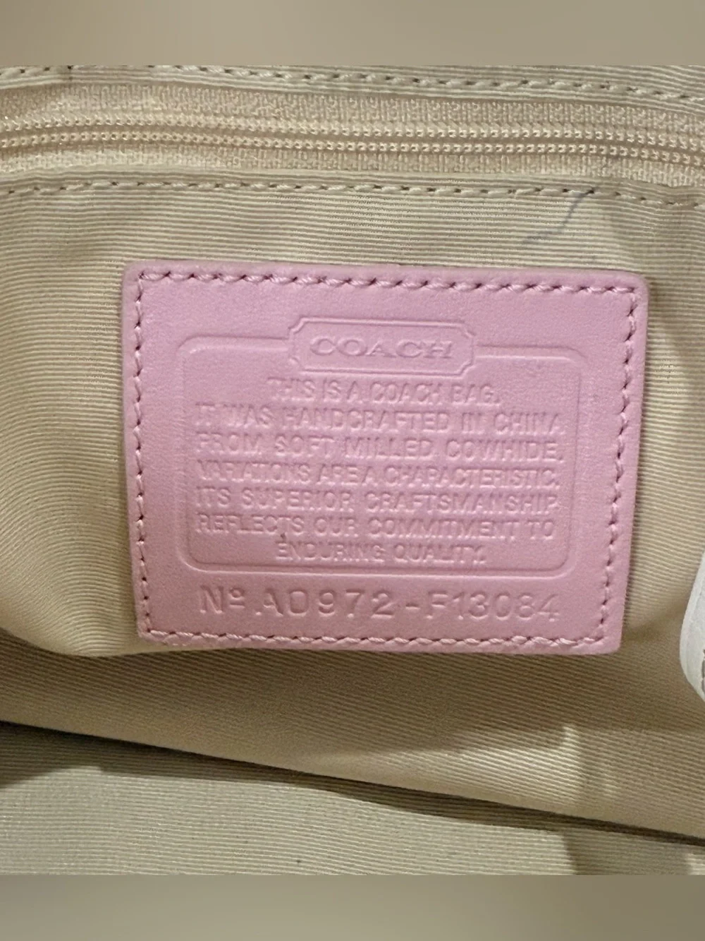 Vintage Coach Y2K Hamptons Carryall Satchel Bag Pink Leather Coquette F13084